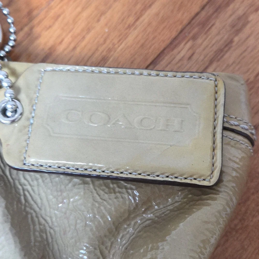 Coach Audrey 17036 Patent Leather Slouchy Tote Bag Distressed